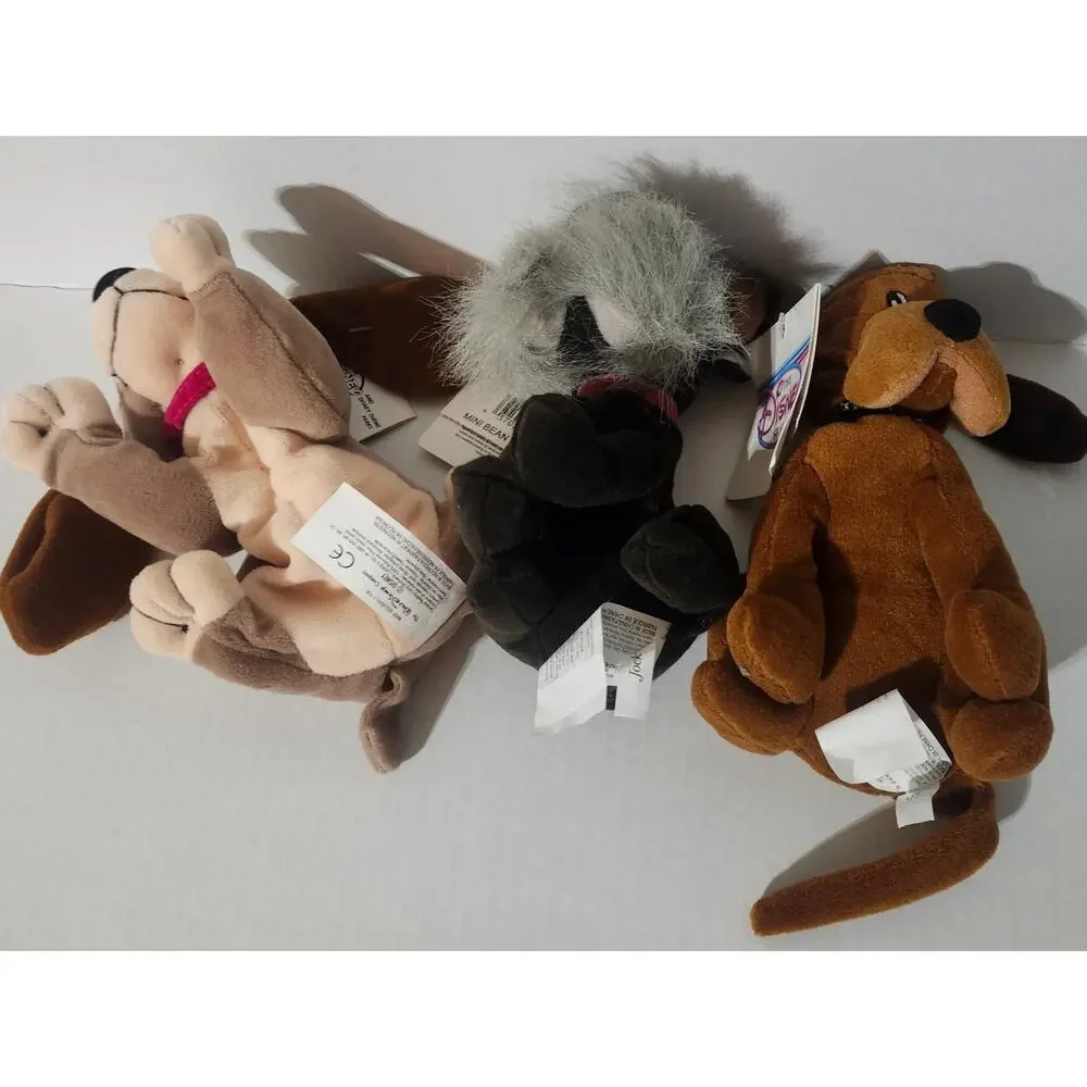 Disney Store Lady And The Tramp Mini Bean Bag Plush Lot Lady Jock Trusty 8